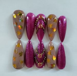 Custom Fall Press On Nails